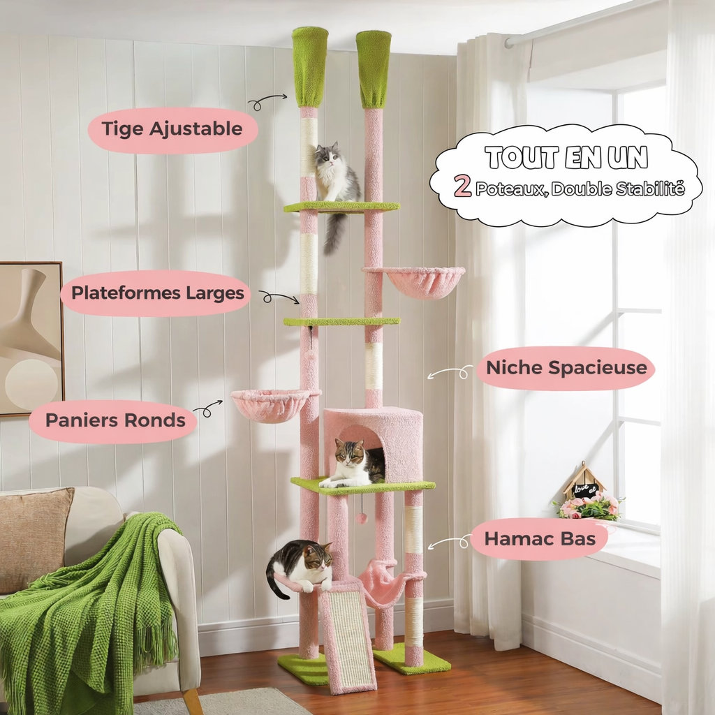 Arbre à chat Rose Sophie 220 CM