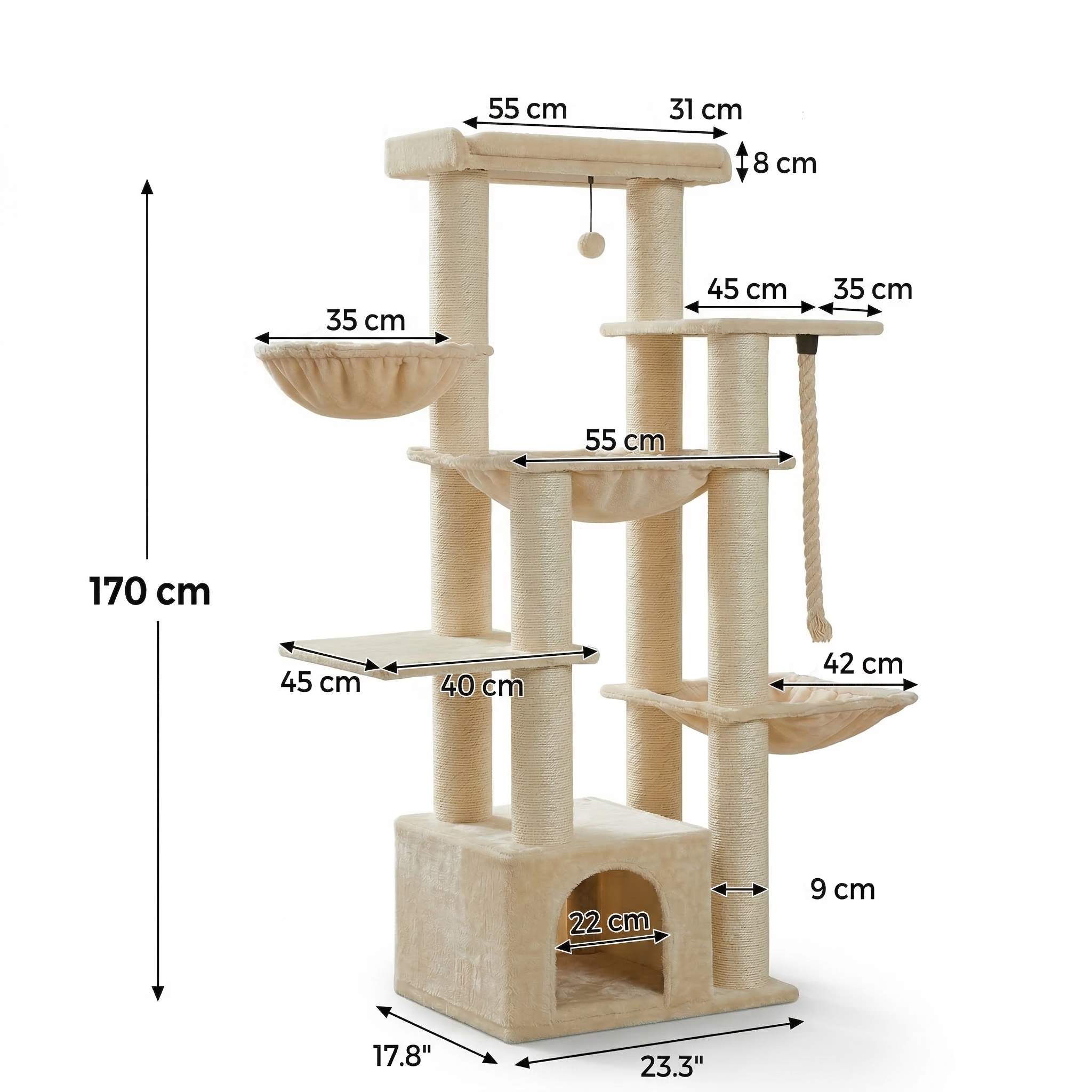 Arbre à chat Zenitha 170CM