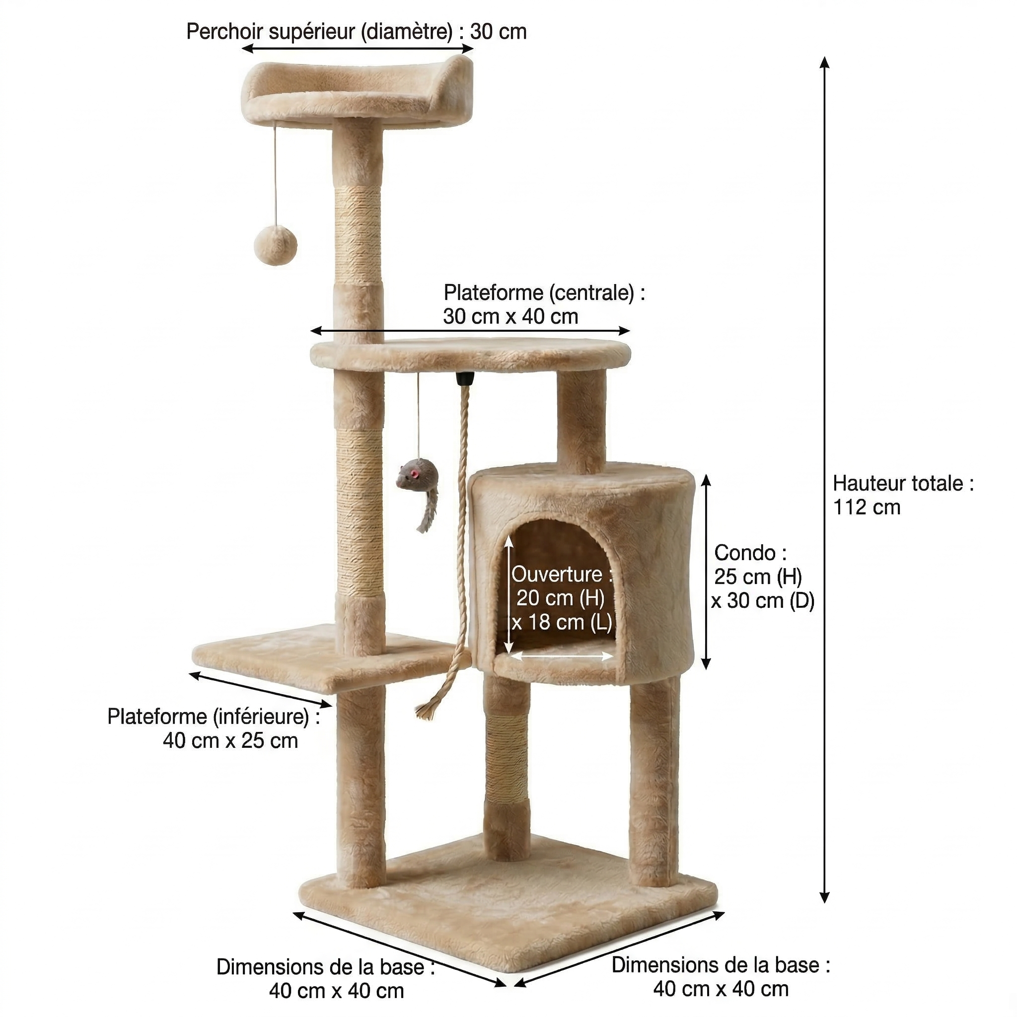Arbre à chat Kanji 110CM